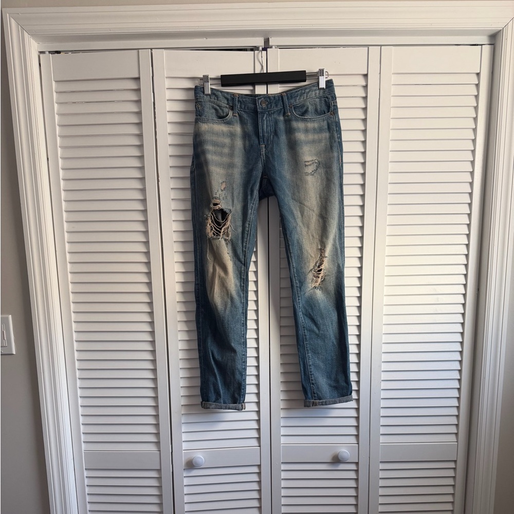 POLO RALPH LAUREN Astor Slim Boyfriend Jeans in Distressed Blue